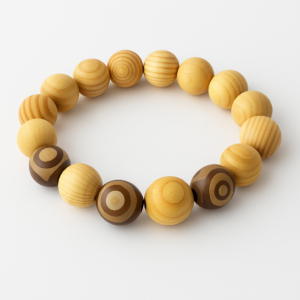 Pulseira de madeira e ágata