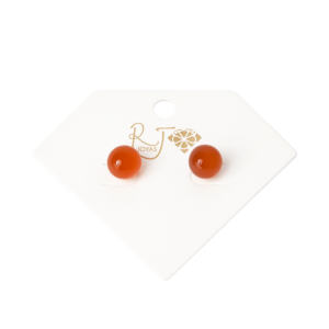 Brincos de ágata laranja